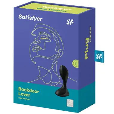 Backdoor Lover Plug Anal Vibrador Negro | Satisfyer