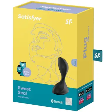 Sweet Seal Plug Vibrador APP Negro - Recargable | Satisfyer