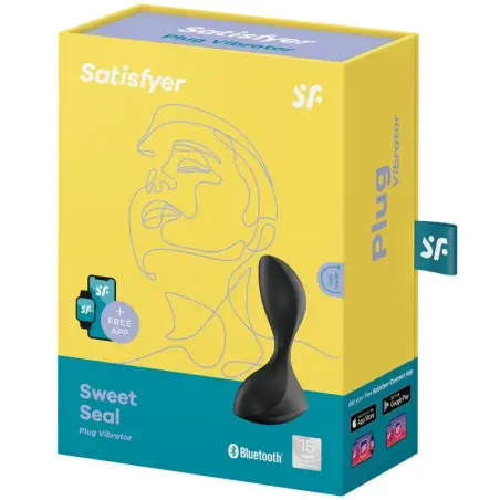 Sweet Seal Plug Vibrador APP Negro - Recargable | Satisfyer