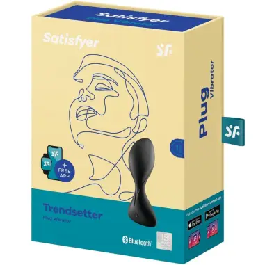 Trendsetter Plug Vibrador APP Negro - 12 Modos | Satisfyer