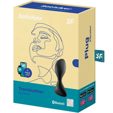 Trendsetter Plug Vibrador APP Negro - 12 Modos | Satisfyer