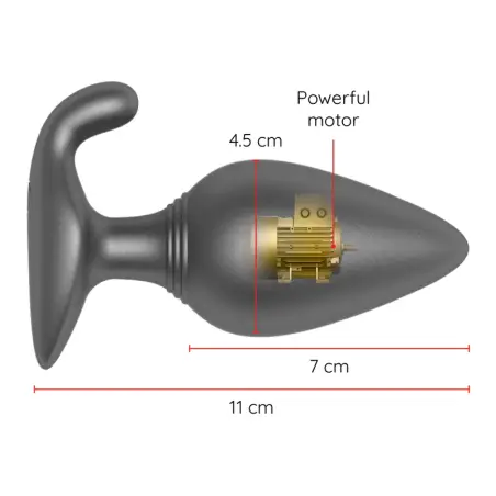 Rio Plug Anal Vibrador Negro - APP Gratuita | Oninder