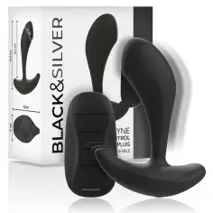 BLACK&SILVER - DWAYNE PLUG ANAL SILICONA CONTROL REMOTO 2