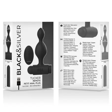 Tucker Pequeño Plug Anal Silicona Control Remoto - 10 Modos
