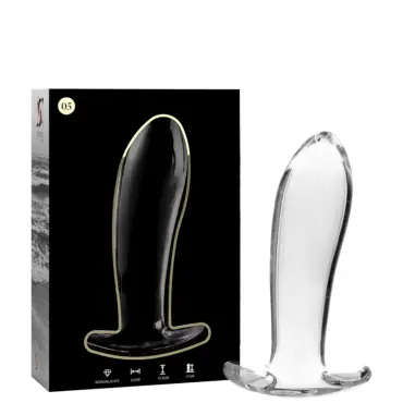 NEBULA SERIES BY IBIZA - MODELO 5 PLUG CRISTAL TRANSPARENTE 12.5 CM -O- 3.5 CM