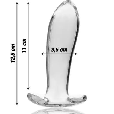 Modelo 5 Plug Cristal Transparente 12.5 cm Ø 3.5 cm