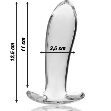 Modelo 5 Plug Cristal Transparente 12.5 cm Ø 3.5 cm