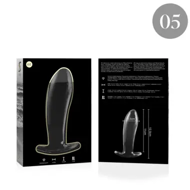 Modelo 5 Plug Cristal Transparente 12.5 cm Ø 3.5 cm