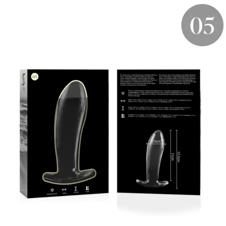 Modelo 5 Plug Cristal Transparente 12.5 cm Ø 3.5 cm