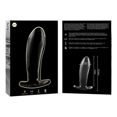 Modelo 5 Plug Cristal Transparente 12.5 cm Ø 3.5 cm