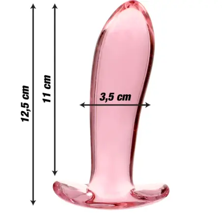 Modelo 5 Plug Cristal Rosa 12.5 cm Ø 3.5 cm - Juguete Anal