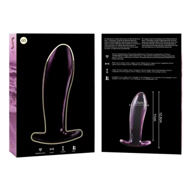 Modelo 5 Plug Cristal Rosa 12.5 cm Ø 3.5 cm - Juguete Anal