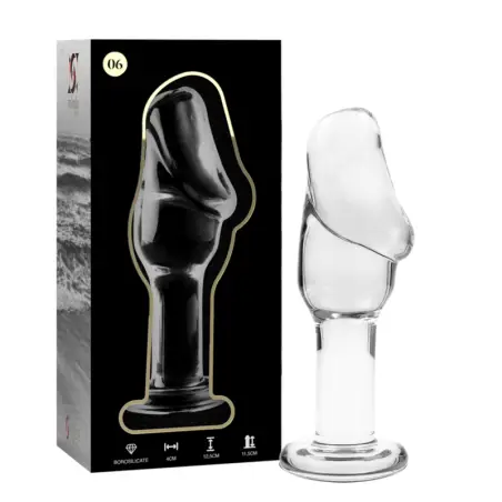 NEBULA SERIES BY IBIZA - MODELO 6 PLUG CRISTAL TRANSPARENTE 12.5 CM -O- 4 CM