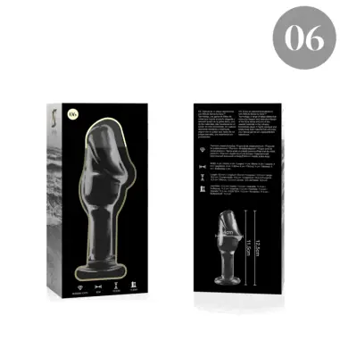 Modelo 6 Plug Cristal Transparente 12.5 cm Ø 4 cm