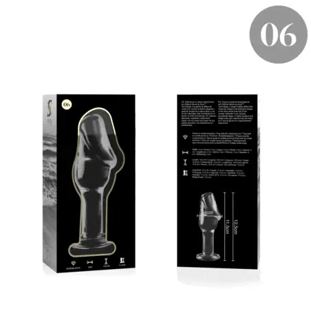 Modelo 6 Plug Cristal Transparente 12.5 cm Ø 4 cm