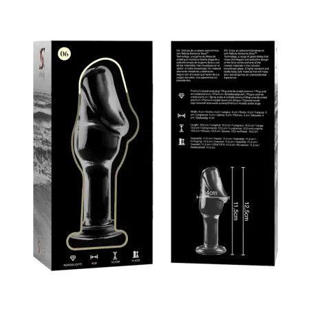 Modelo 6 Plug Cristal Transparente 12.5 cm Ø 4 cm