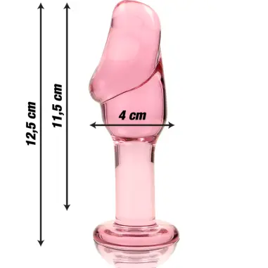 Modelo 6 Plug Cristal Rosa 12.5 cm Ø 4 cm - Juguete Anal