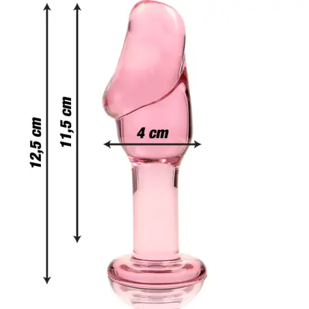 Modelo 6 Plug Cristal Rosa 12.5 cm Ø 4 cm - Juguete Anal