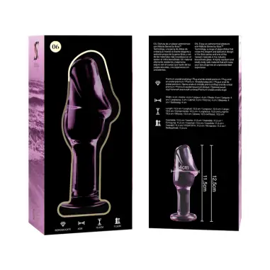 Modelo 6 Plug Cristal Rosa 12.5 cm Ø 4 cm - Juguete Anal