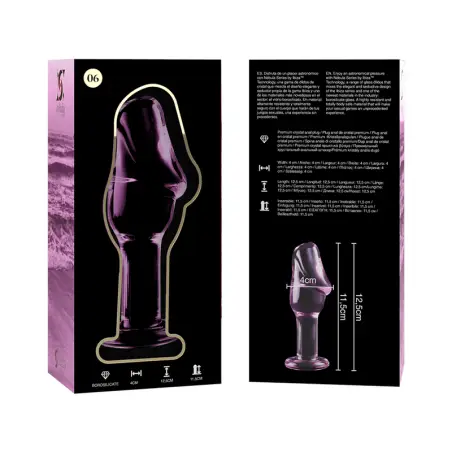Modelo 6 Plug Cristal Rosa 12.5 cm Ø 4 cm - Juguete Anal