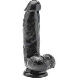 GET REAL - DILDO 12 CM CON TESTÍCULOS NEGRO GET REAL