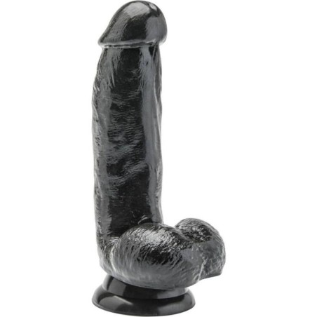 GET REAL - DILDO 12 CM CON TESTÍCULOS NEGRO GET REAL