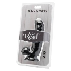 GET REAL - DILDO 12 CM CON TESTÍCULOS NEGRO GET REAL 2
