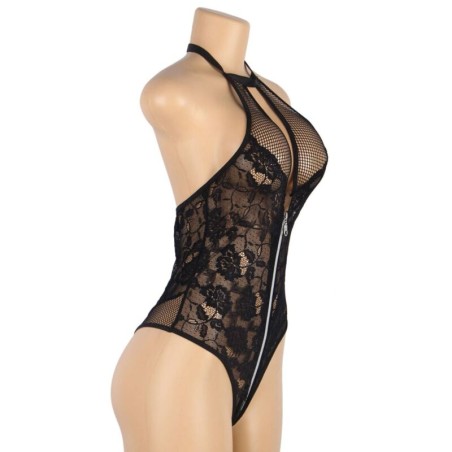 SUBBLIME - TEDDY ENCAJE FLORAL CREMALLERA L/XL SUBBLIME BODIES