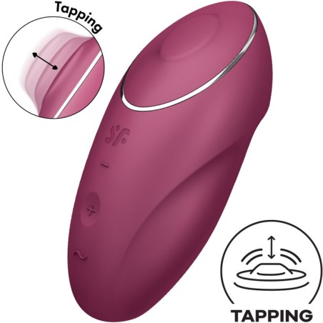 SATISFYER - TAP & CLIMAX 1 VIBRADOR LAY-ON ROJO SATISFYER LAYONS