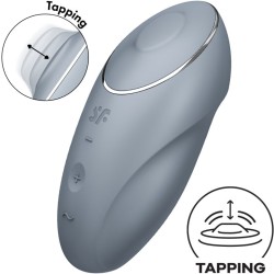 SATISFYER - TAP & CLIMAX 1 VIBRADOR LAY-ON GRIS SATISFYER LAYONS