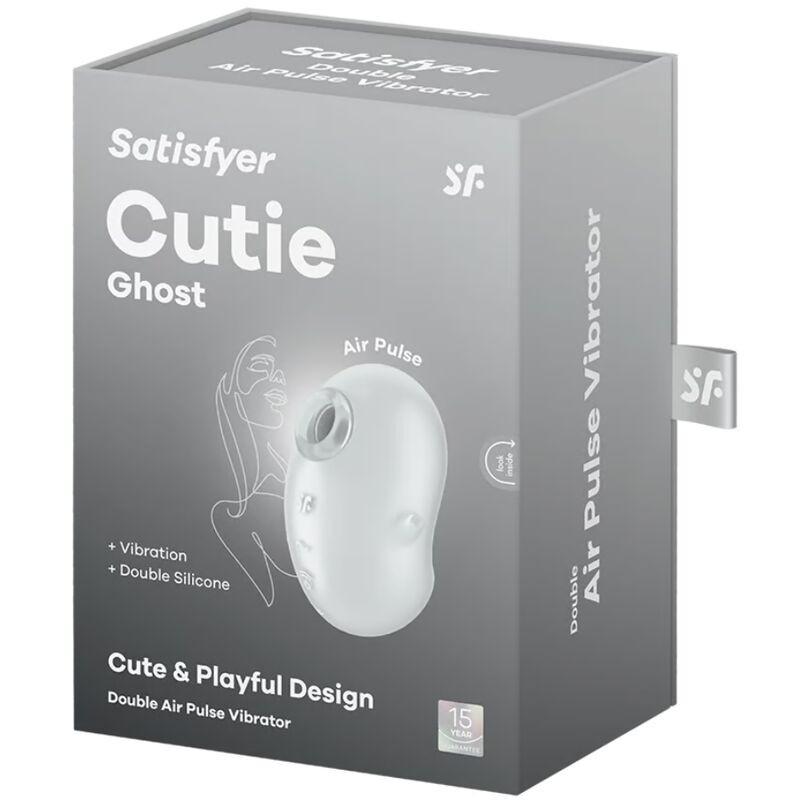 SATISFYER - CUTIE GHOST VIBRADOR LAY-ON BLANCO 