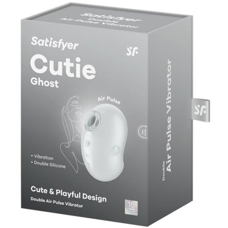 SATISFYER - CUTIE GHOST VIBRADOR LAY-ON BLANCO 