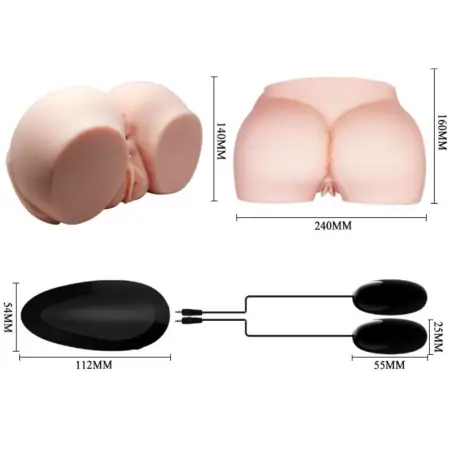 Vagina y Ano Realísticos con Vibración | Crazy Bull
