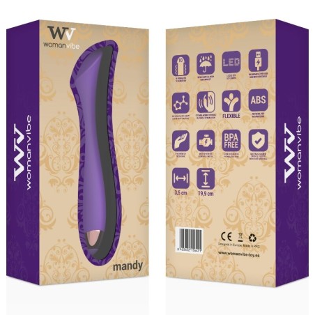 WOMANVIBE - MANDY VIBRADOR RECARGABLE SILICONA PUNTO "K" WOMANVIBE