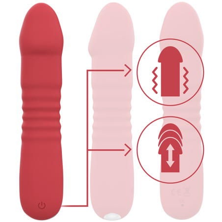 INTENSE - JUNI UP & DOWN 10 VIBRACIONES ROJO INTENSE FUN