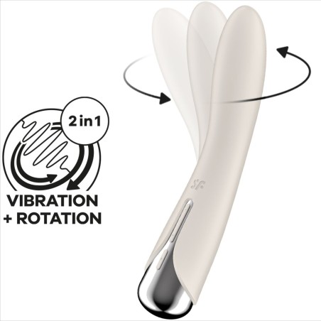 SATISFYER - SPINNING VIBE 1 VIBRADOR ROTADOR G-SPOT BEIGE SATISFYER VIBRATOR