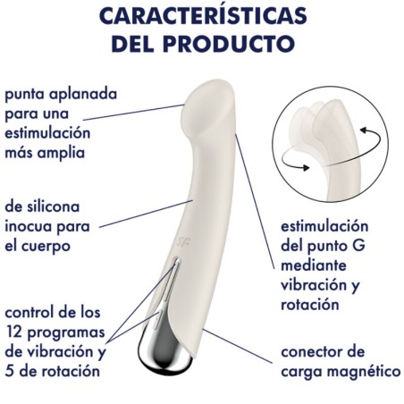 SATISFYER - SPINNING G-SPORT 1 VIBRADOR ROTADOR BEIGE SATISFYER VIBRATOR