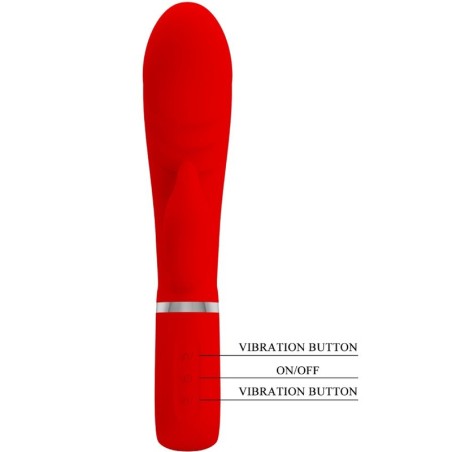 PRETTY LOVE - PRESCOTT VIBRADOR PUNTO G MULTIFUNCIÓN ROJO PRETTY LOVE FLIRTATION