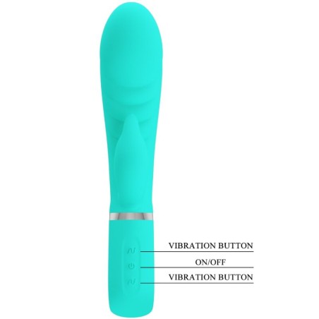PRETTY LOVE - PRESCOTT VIBRADOR PUNTO G MULTIFUNCIÓN VERDE AGUA 