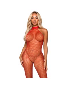 LEG AVENUE - LE FRIVOLE BODYSTOCKING - CUELLO RACER TALLA ÚNICA ROJO LEG AVENUE BODYSTOCKINGS