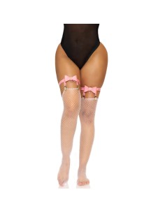 LEG AVENUE - LIGUERO ALTO DE CUERO VEGANO TALLA ÚNICA - ROSA LEG AVENUE ACCESSORIES