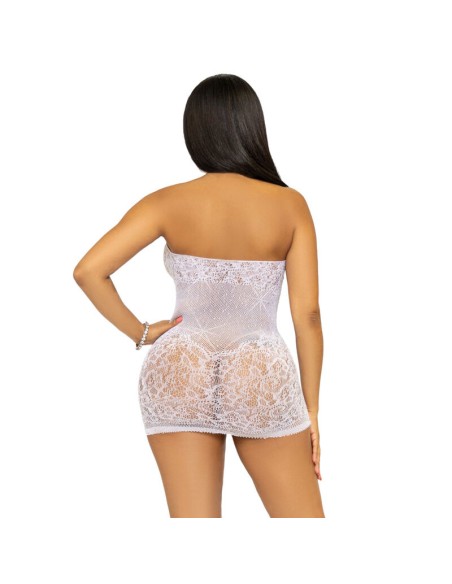 LEG AVENUE - MINI VESTIDO CON PEDRERÍA TALLA ÚNICA - BLANCO LEG AVENUE DRESSES