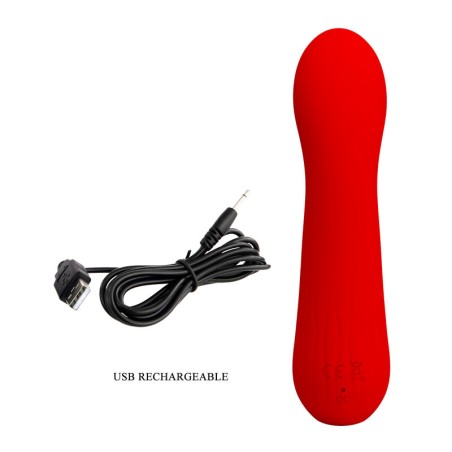 PRETTY LOVE - FAUN VIBRADOR RECARGABLE ROJO PRETTY LOVE SMART