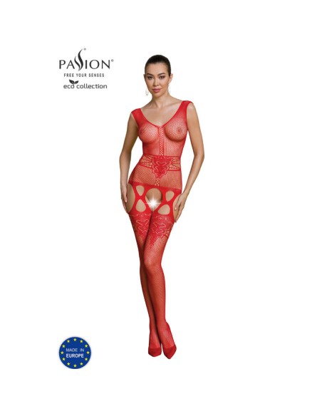 PASSION - ECO COLLECTION BODYSTOCKING ECO BS014 ROJO PASSION WOMAN BODYSTOCKINGS