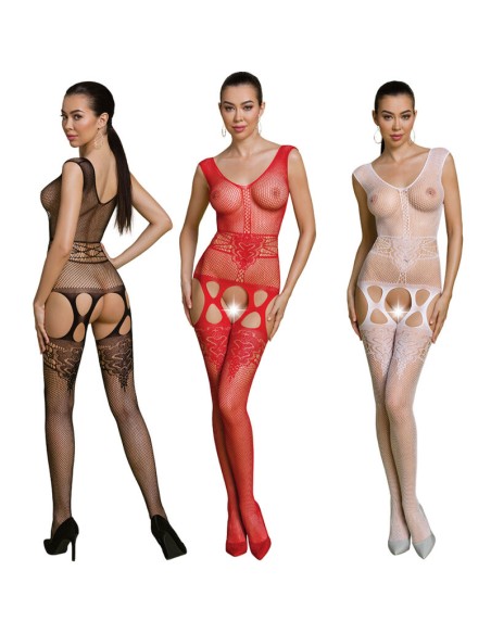 PASSION - ECO COLLECTION BODYSTOCKING ECO BS014 ROJO PASSION WOMAN BODYSTOCKINGS