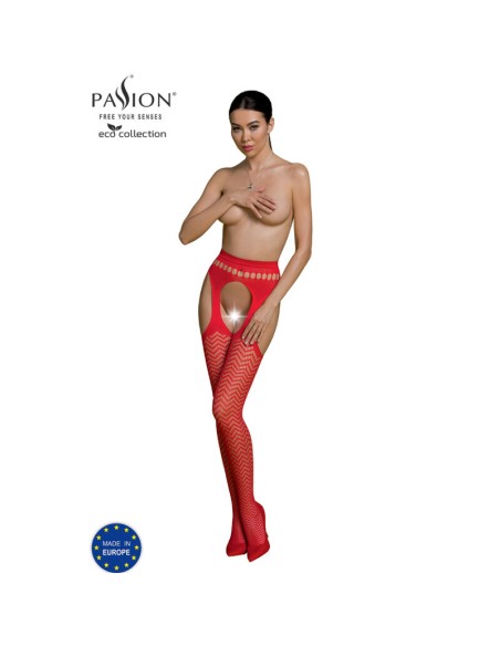 PASSION - ECO COLLECTION BODYSTOCKING ECO S002 ROJO PASSION WOMAN GARTER & STOCK