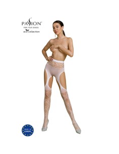 PASSION - ECO COLLECTION BODYSTOCKING ECO S005 BLANCO PASSION WOMAN GARTER & STOCK