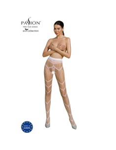 PASSION - ECO COLLECTION BODYSTOCKING ECO S006 BLANCO PASSION WOMAN GARTER & STOCK