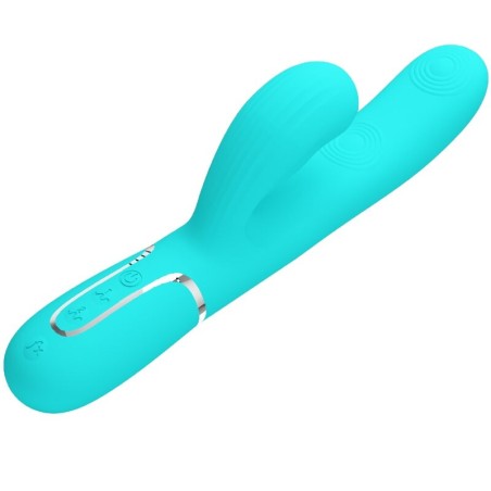 PRETTY LOVE - PERLITA VIBRADOR PUNTO G 3 EN 1 MULTIFUNCIÓN VERDE AGUA PRETTY LOVE FLIRTATION