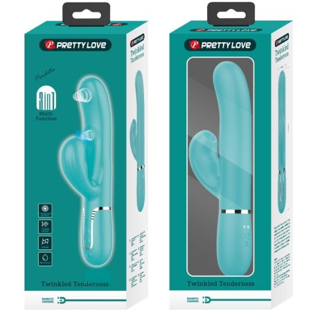 PRETTY LOVE - PERLITA VIBRADOR PUNTO G 3 EN 1 MULTIFUNCIÓN VERDE AGUA PRETTY LOVE FLIRTATION